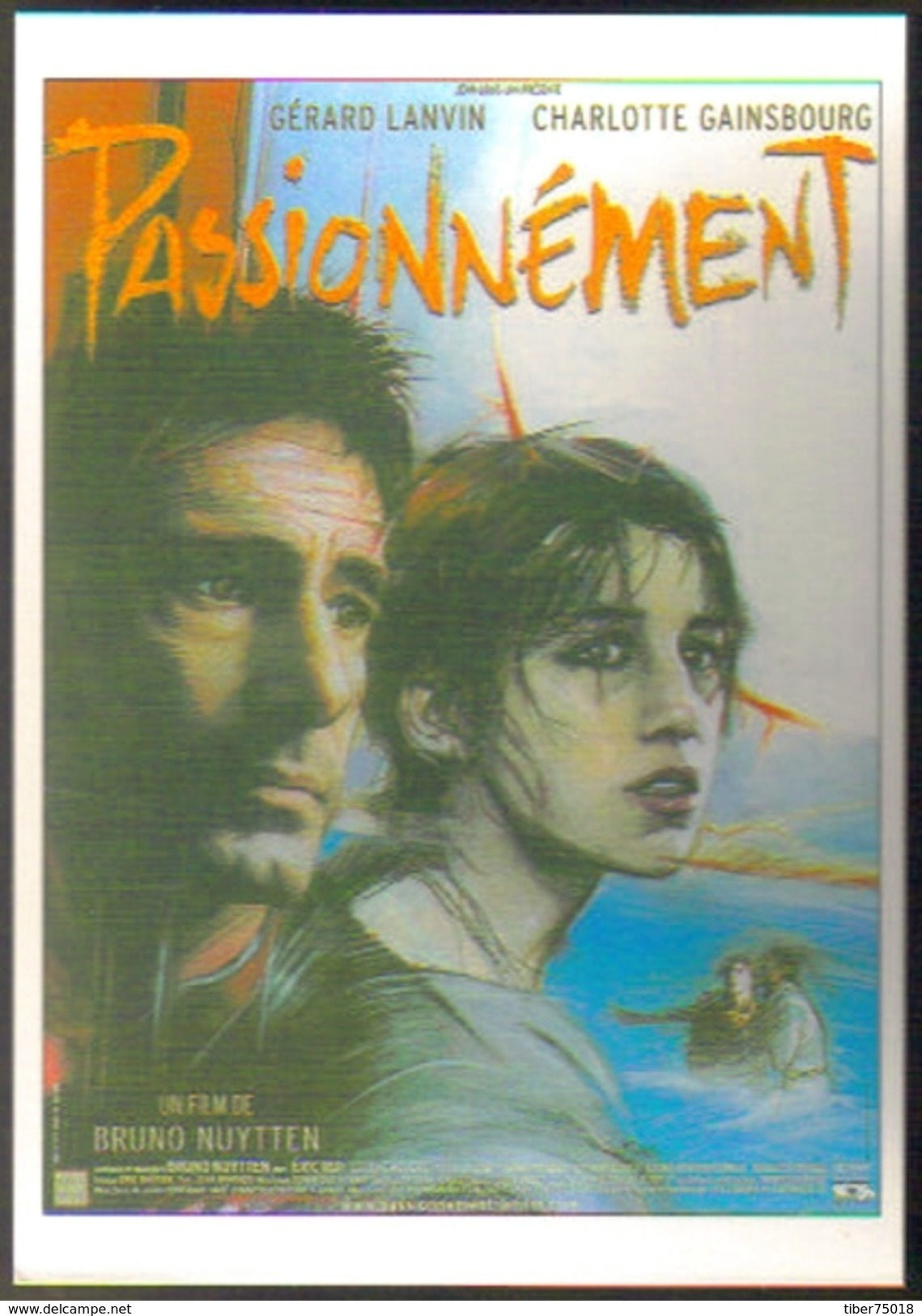 Carte Postale - Illustration : Enki Bilal (cinéma Affiche Film) Passionnément (Gérard Lanvin - Charlotte Gainsbourg) - Affiches Sur Carte