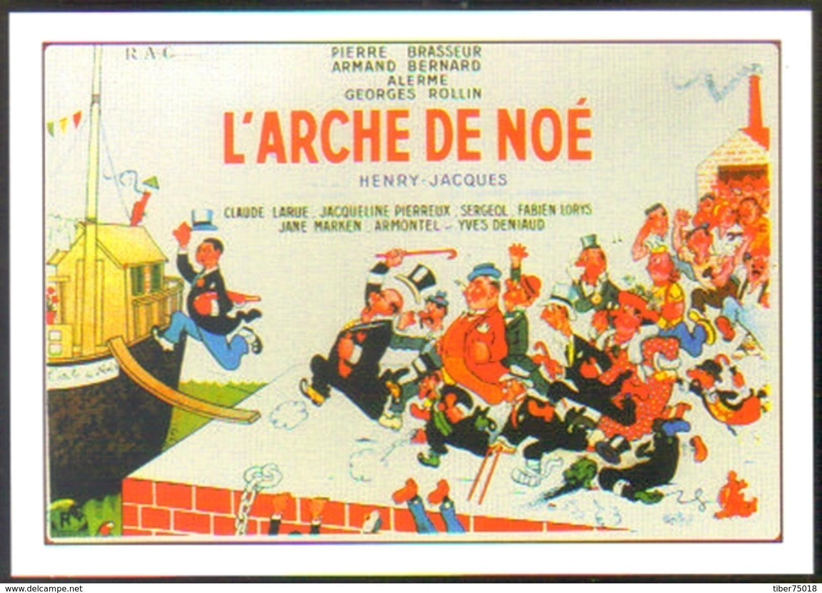 Carte Postale : Illustration Dubout (cinéma Affiche Film) L'Arche De Noé - Dubout