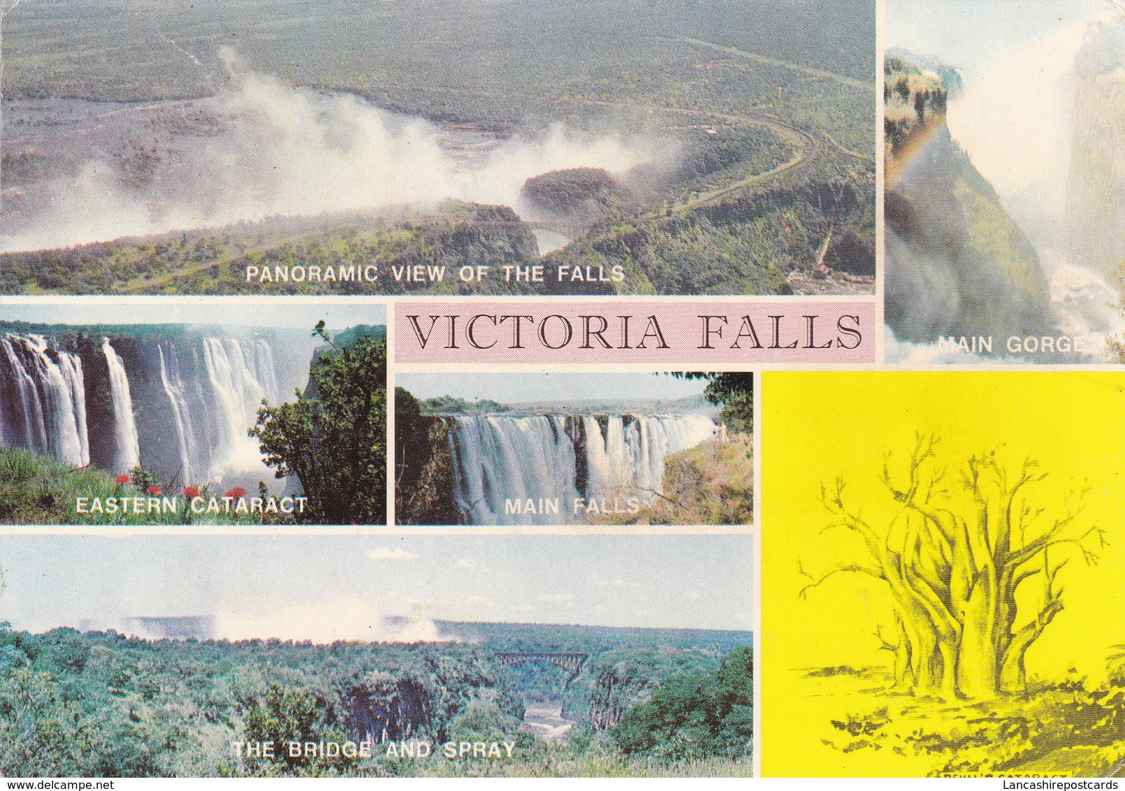 Postcard Zimbabwe Victoria Falls Multiview My Ref  B23039 - Zimbabwe