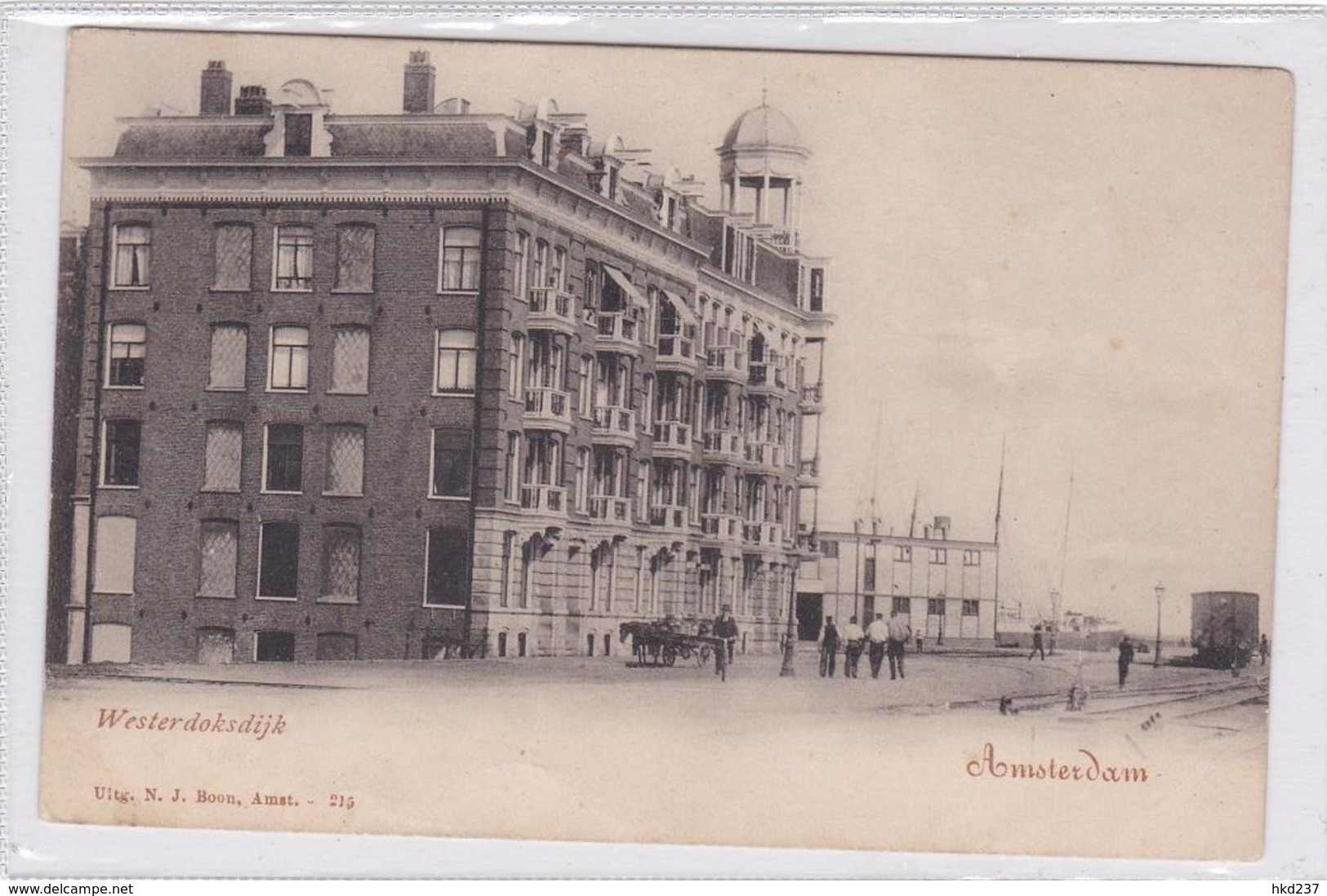 Amsterdam  Westerdoksdijk Volk Verkeer Treinwagon Ca. 1902    1740 - Amsterdam