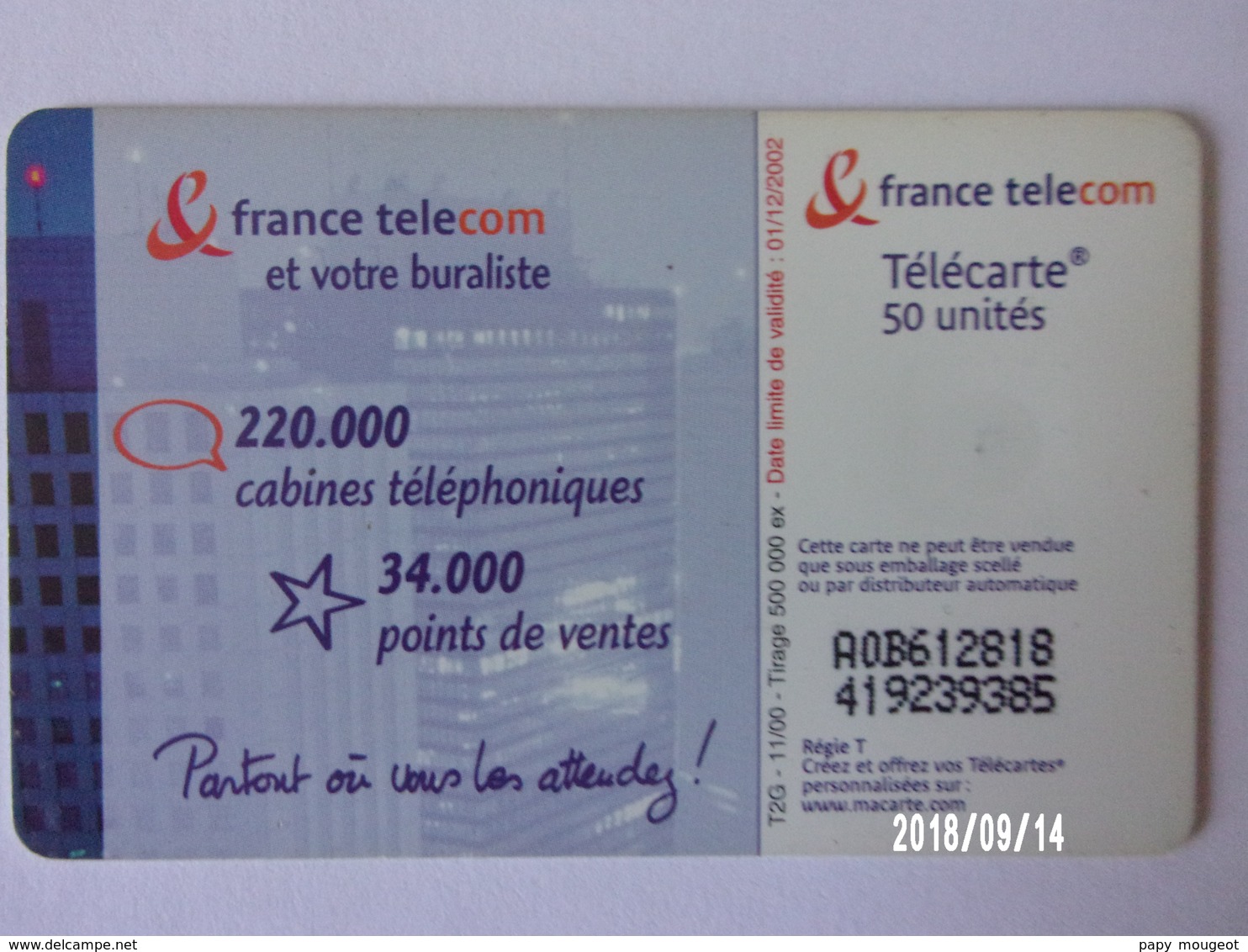 F1099 France Télécom Et Votre Buraliste 50U SO3 - 2000