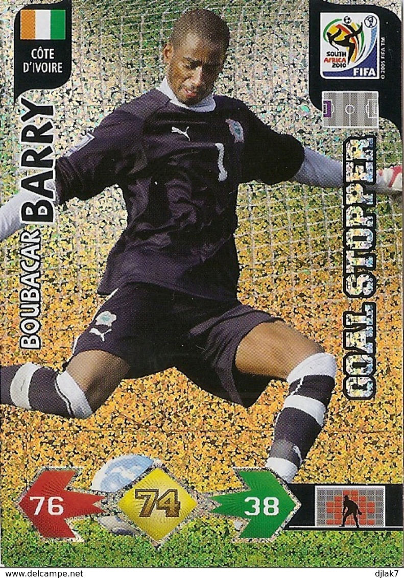 CARTE PANINI ADRENALYN COUPE DU MONDE FIFA AFRIQUE DU SUD 2010 COTE D'IVOIRE BOUBACAR BARRY - Trading Cards