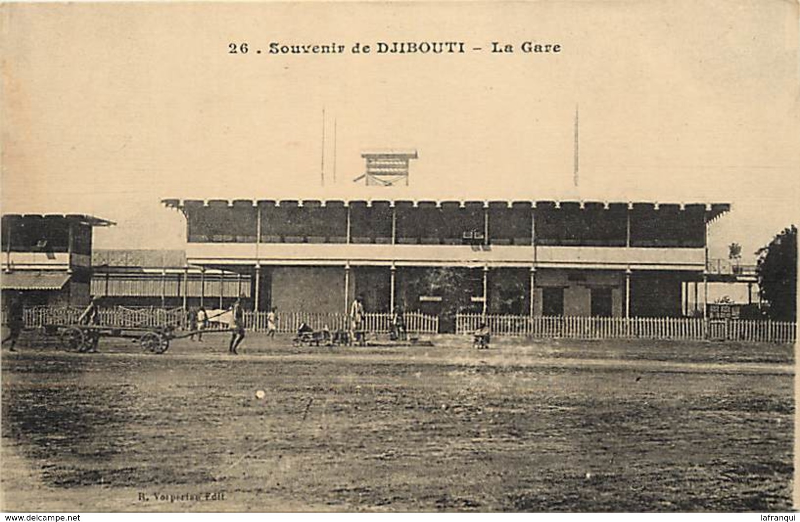 -ref X806- Djibouti - La Gare Ligne De Chemin De Fer - Souvenir De Djibouti - Carte Bon Etat - - Djibouti