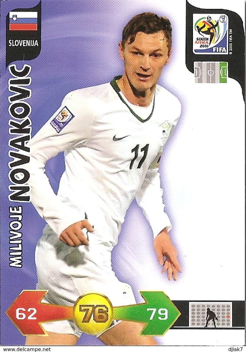 CARTE PANINI ADRENALYN COUPE DU MONDE FIFA AFRIQUE DU SUD 2010 SLOVENIE MILIVOJE NOVAKOVIC - Trading Cards