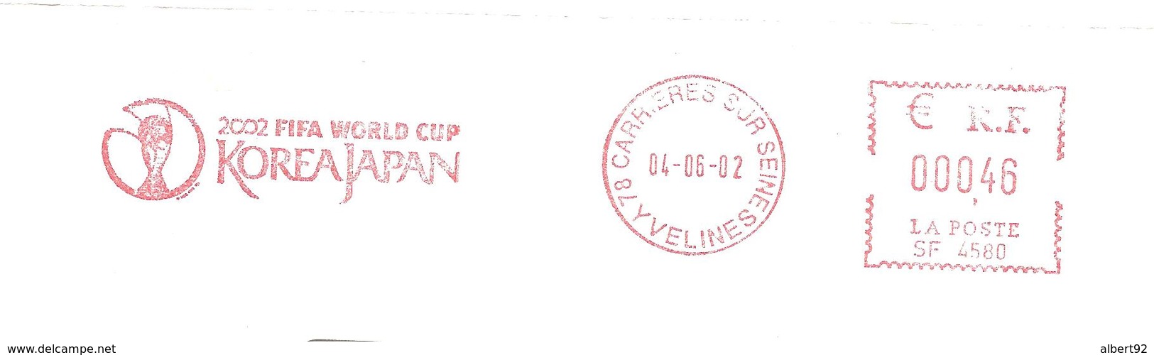 2002  EMA Coupe Du Monde De Football Japon/Corée (n° SF 4580) - 2002 – Südkorea / Japan