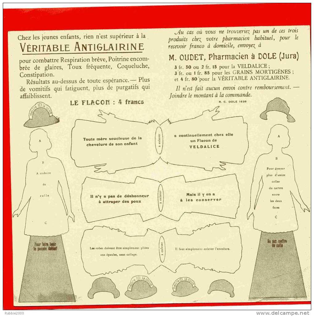 DECOUPAGE PUBLICITAIRE ENFANT ET VETEMENTS VELDALICE LOTION CONTRE POUX ET LENTES GRAINS POUR SOURIS PHARMACIE A DOLE - Enfants