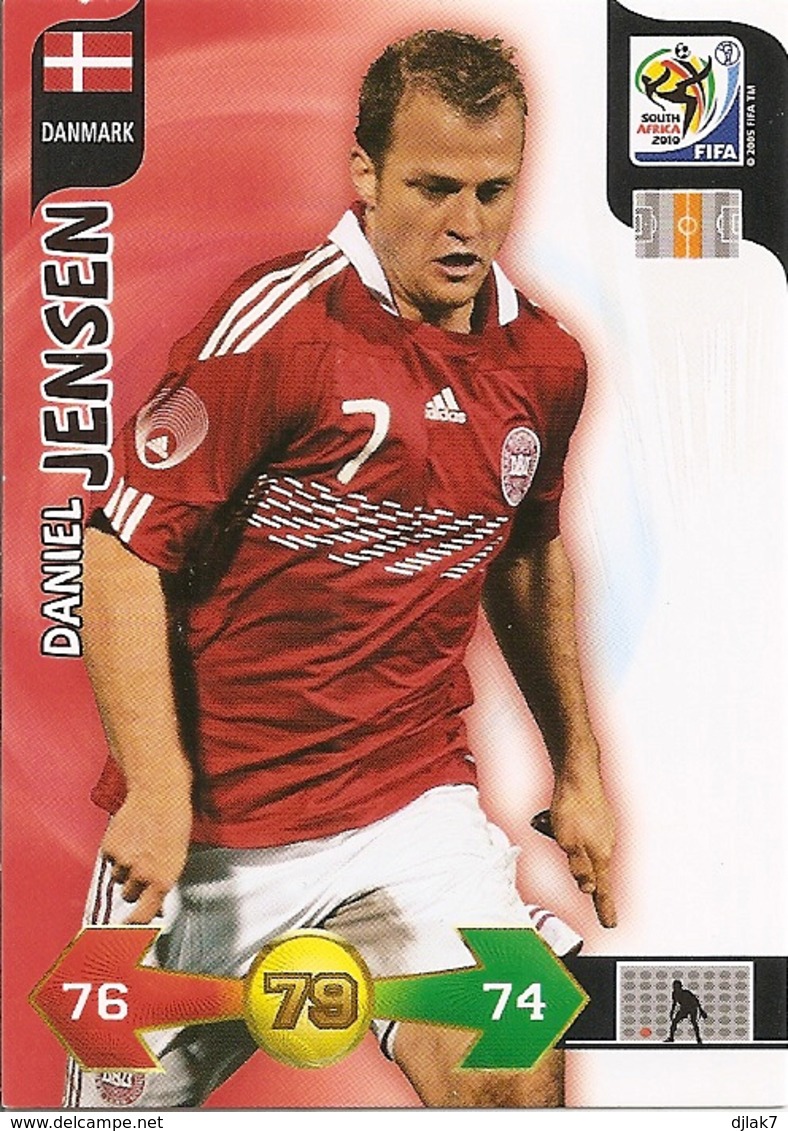 CARTE PANINI ADRENALYN COUPE DU MONDE FIFA AFRIQUE DU SUD 2010 DANEMARK DANIEL JENSEN - Trading Cards