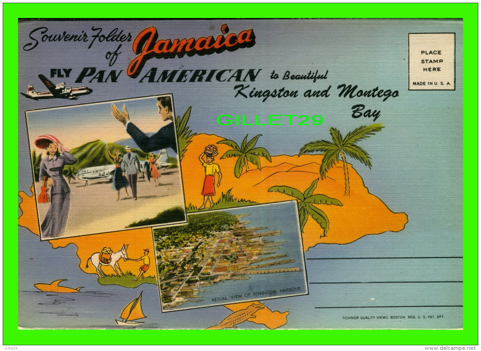 JAMAIQUE - CARNET SOUVENIR FOLDER OF JAMAICA - FLY PAN AMERICAN , PAA WORLD AIRWAYS - 18 PHOTOS - - Jamaïque