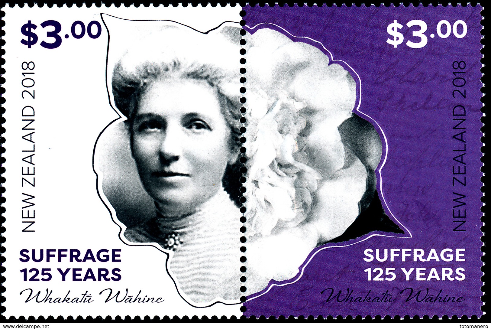 NEW ZEALAND 2018, SUFFRAGE 125 YEARS Set Of 2v** - Unused Stamps