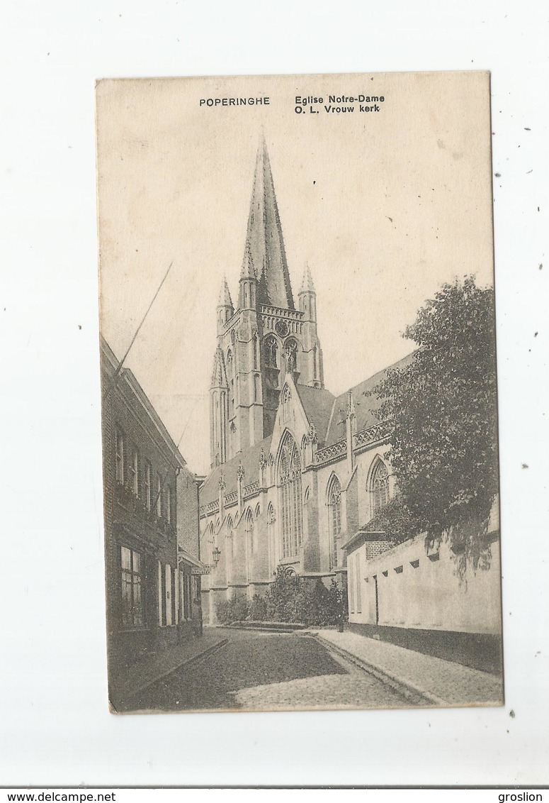 POPERINGHE EGLISE NOTRE DAME . O L VROUW KERK  1915 - Poperinge