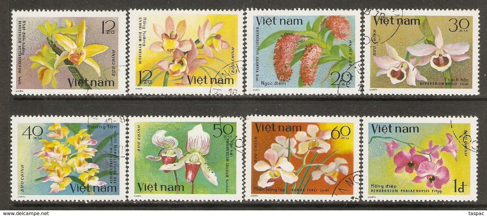 Vietnam 1979 Mi# 1055-1062 Used - Orchids - Viêt-Nam