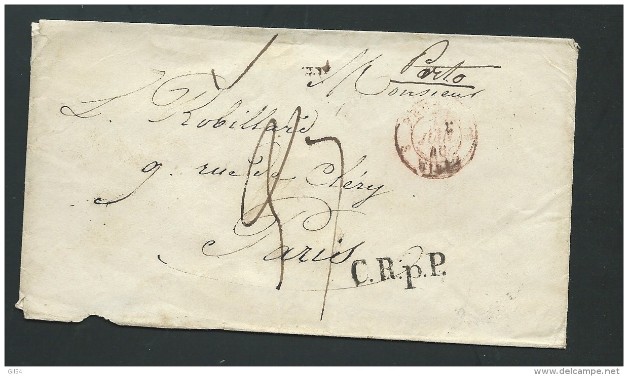 Lettre  ( Lsc )  De Saint Petersbourg Pour Paris  EN 1846 , Marque D'entrée - Lo42601 - ...-1857 Préphilatélie