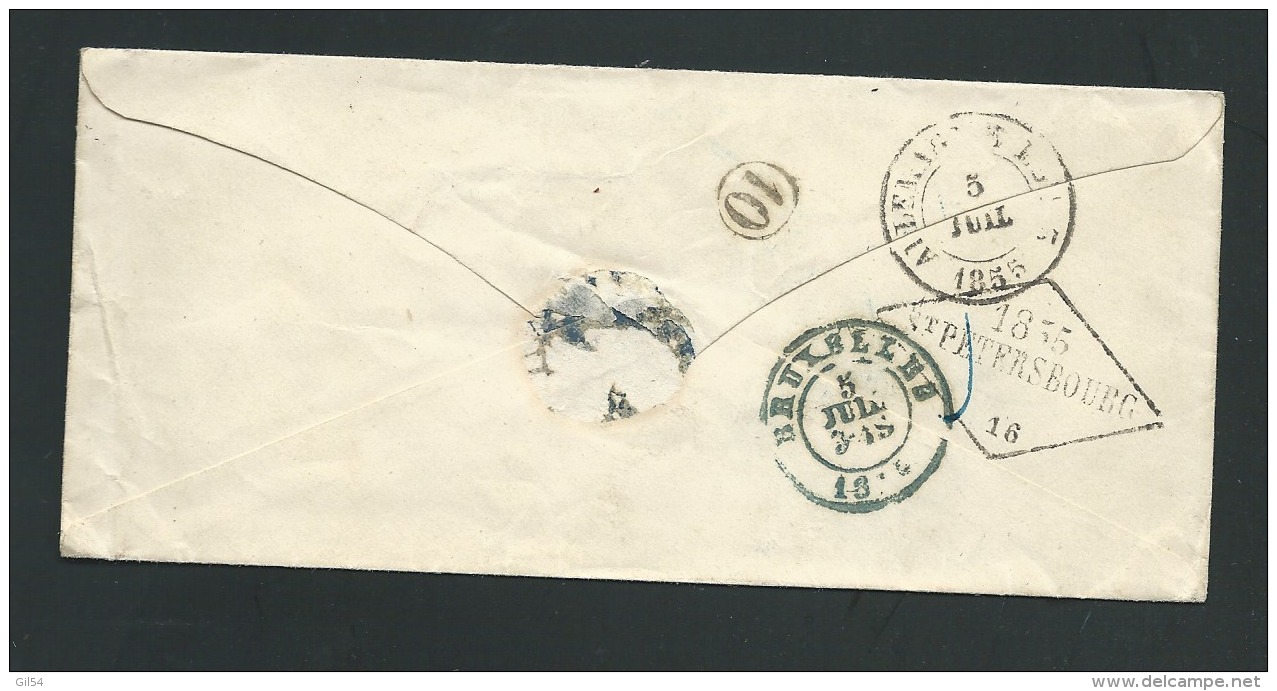 Lettre  ( Lsc )  De Saint Petersbourg Pour Bruxelles EN 1855 , - Lo42604 - ...-1857 Voorfilatelie