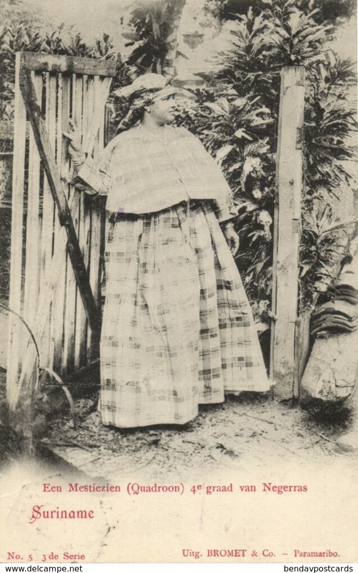 Suriname, PARAMARIBO, Mestizo Woman In Traditional Dress (1899) Postcard - Surinam