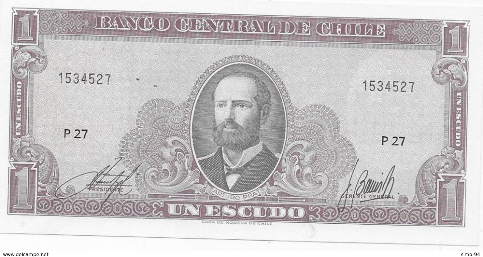 Chile P.136 1 Escudo 1970 Unc - Cile
