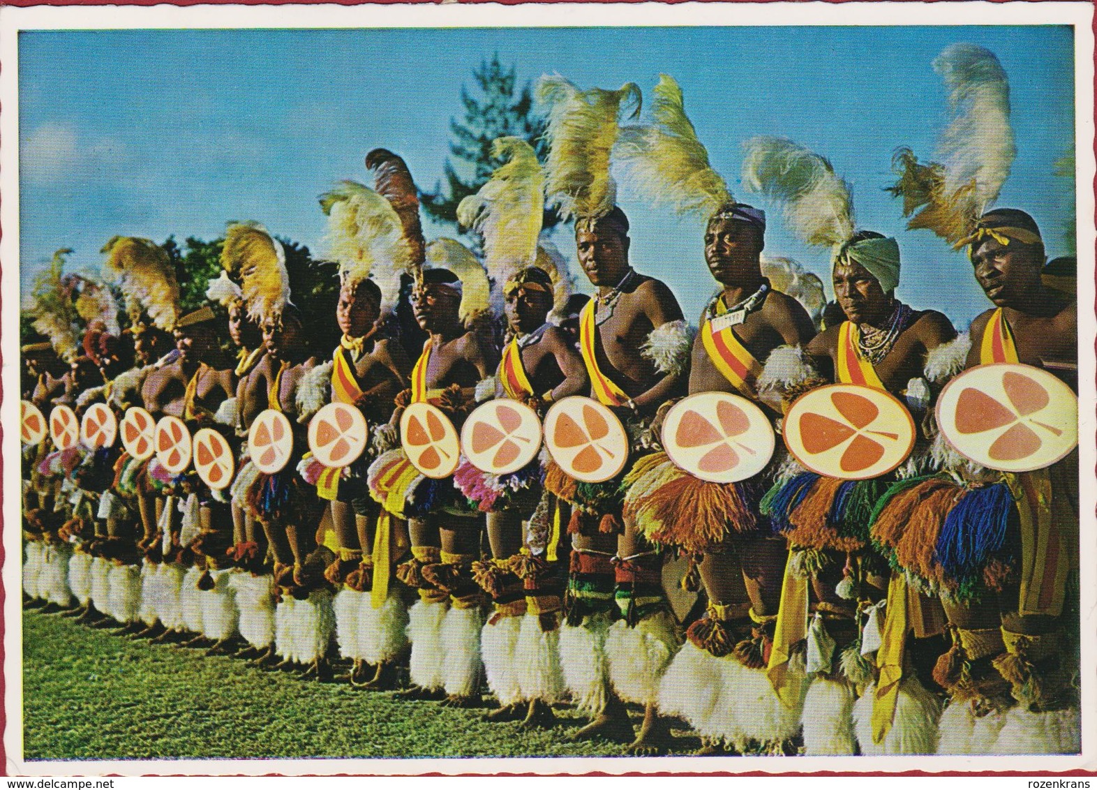 Group African Male Bantou Dancers Afrique Etnique Etnic South Africa Zuid Afrika Du Sud - Südafrika