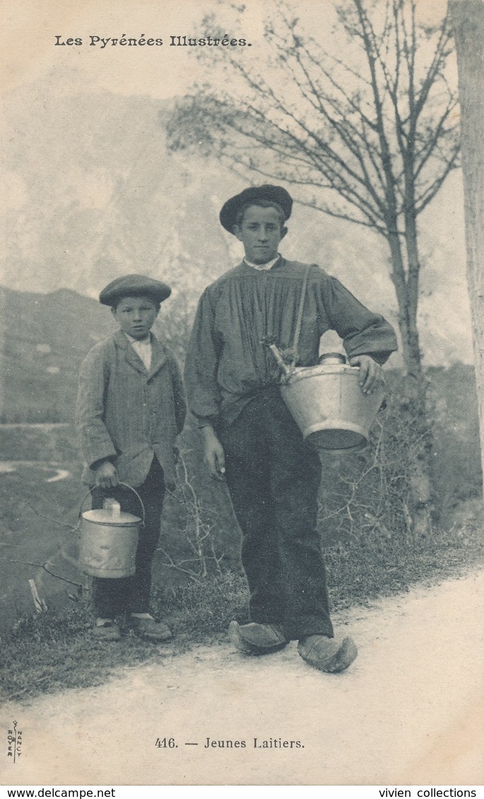 Folklore Petits Métiers - Les Pyrénées Illustrées (65 Hautes Pyrénées) Jeunes Laitiers - édit Royer N° 416 (dos Simple) - Autres & Non Classés