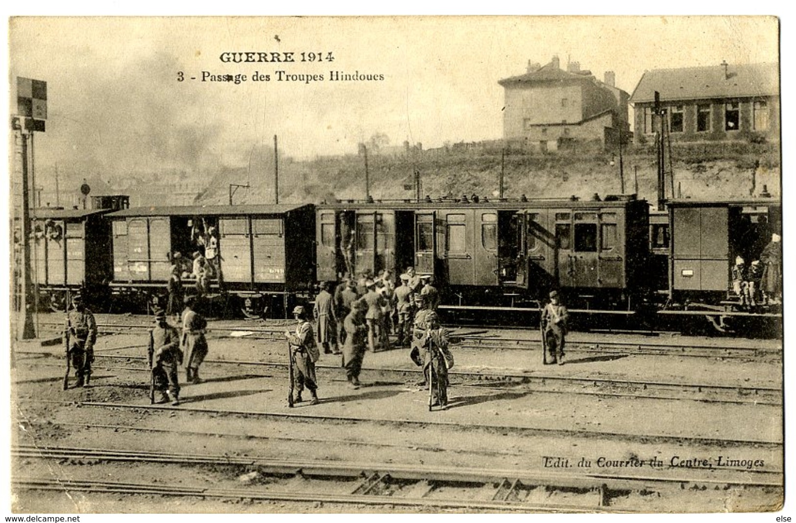 87  LIMOGES   GUERRE 1914  -  PASSAGE DES TROUPES HINDOUES  -  ED DU COURRIER DU CENTRE  LIMOGES - Limoges