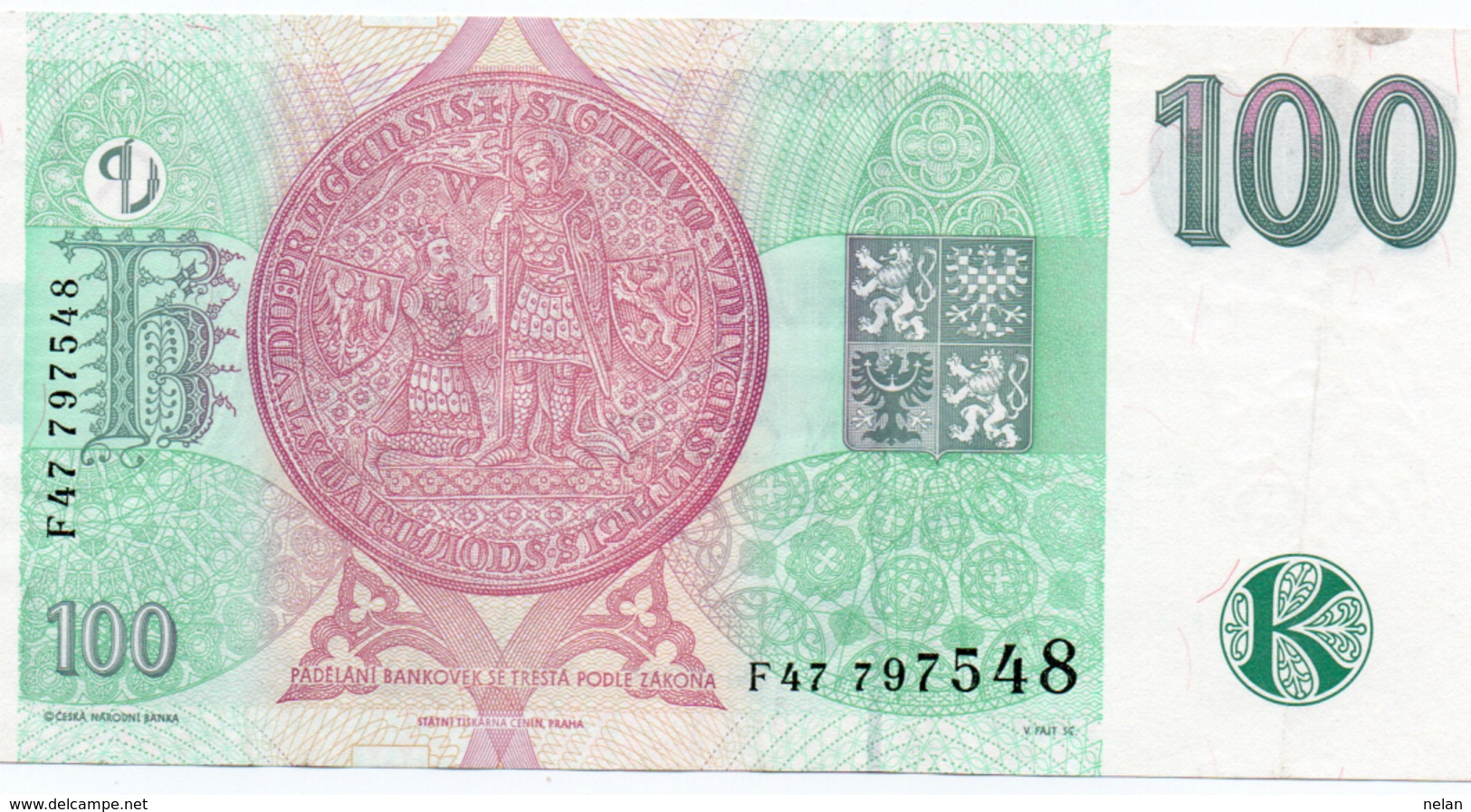 100 KORUN CESKYCH-1997 AUNC - Tschechien