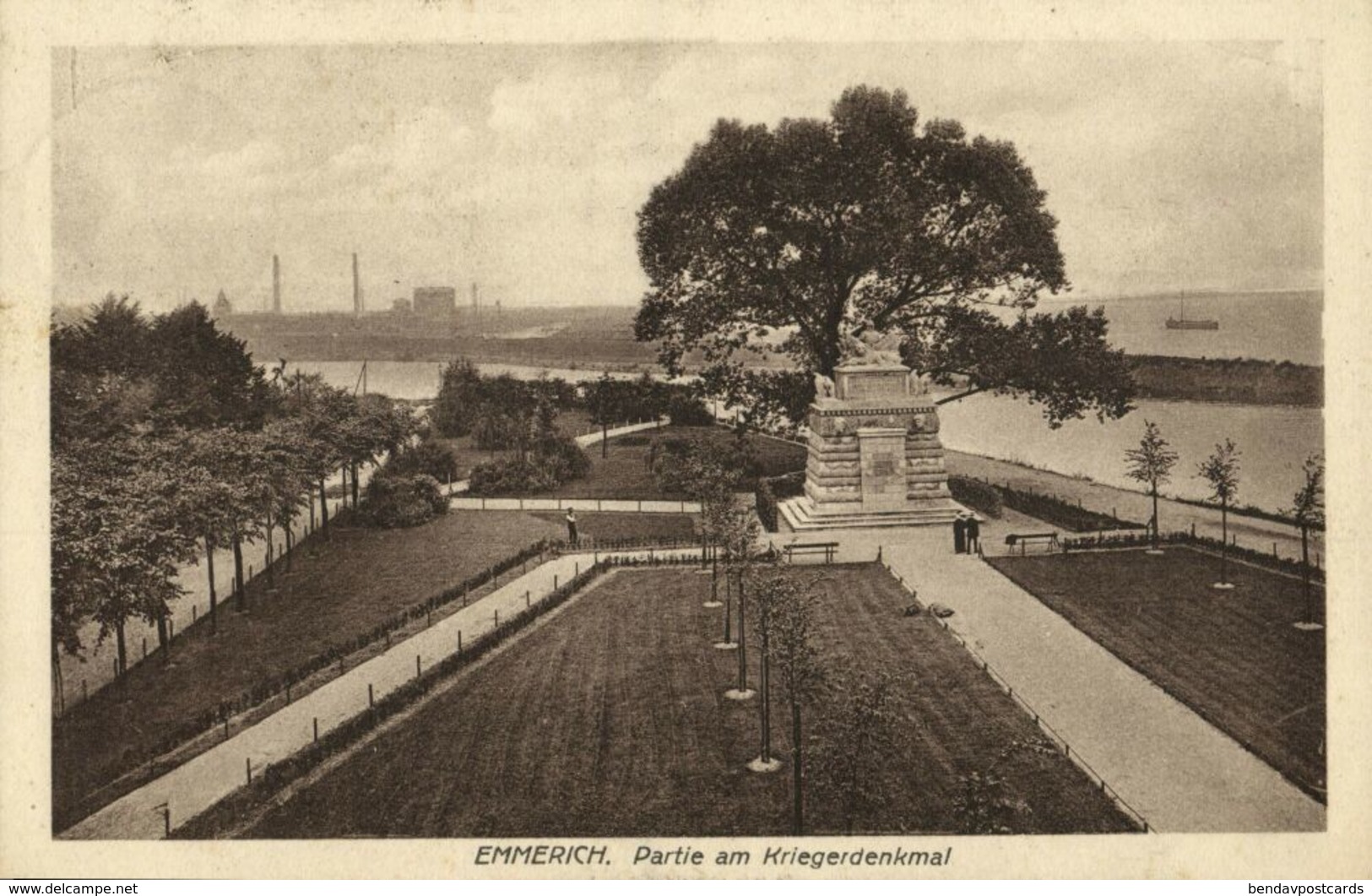 EMMERICH, Partie Am Kriegerdenkmal (1928) AK - Emmerich