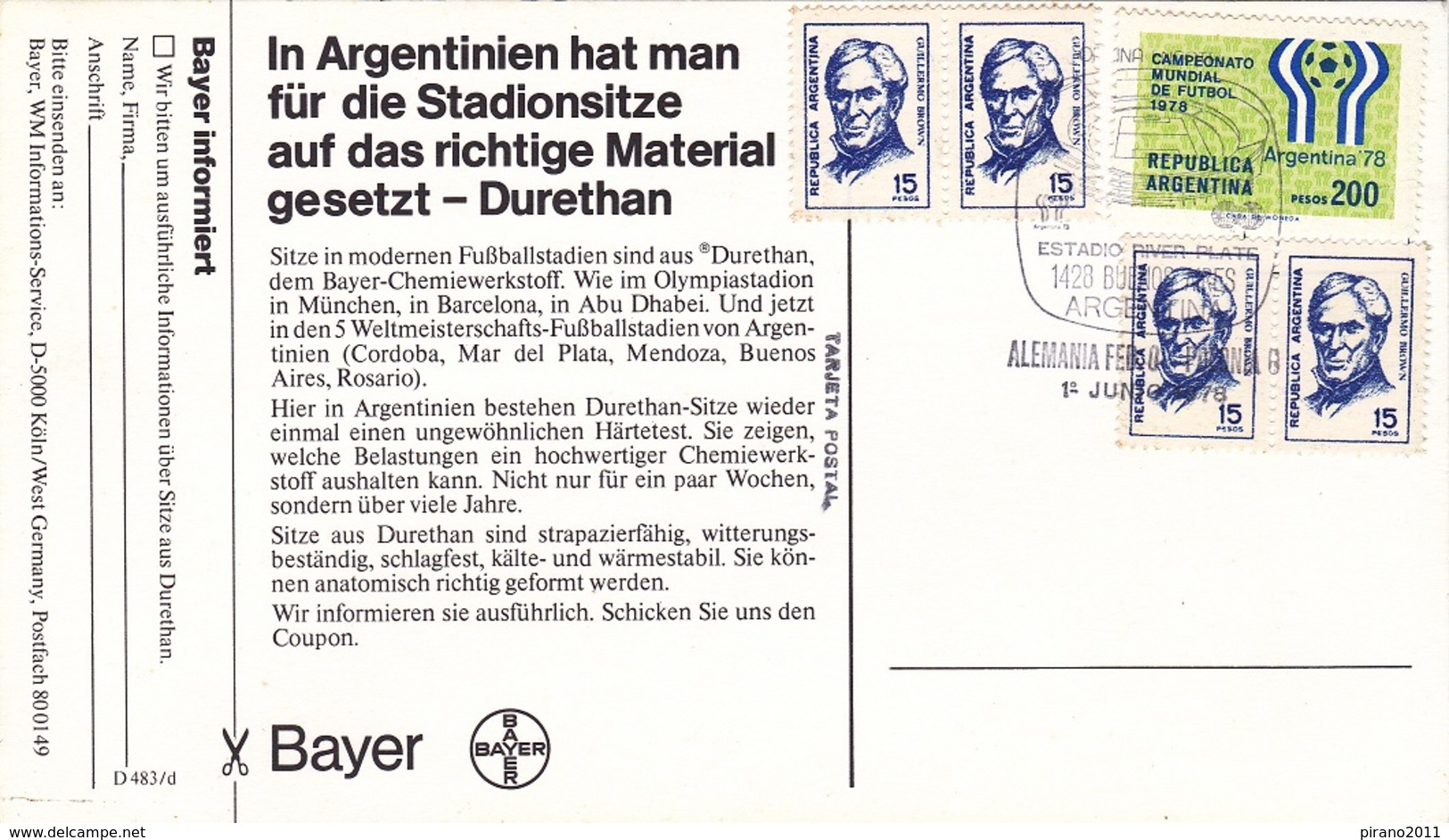 Karte Aus Argentinien - Storia Postale