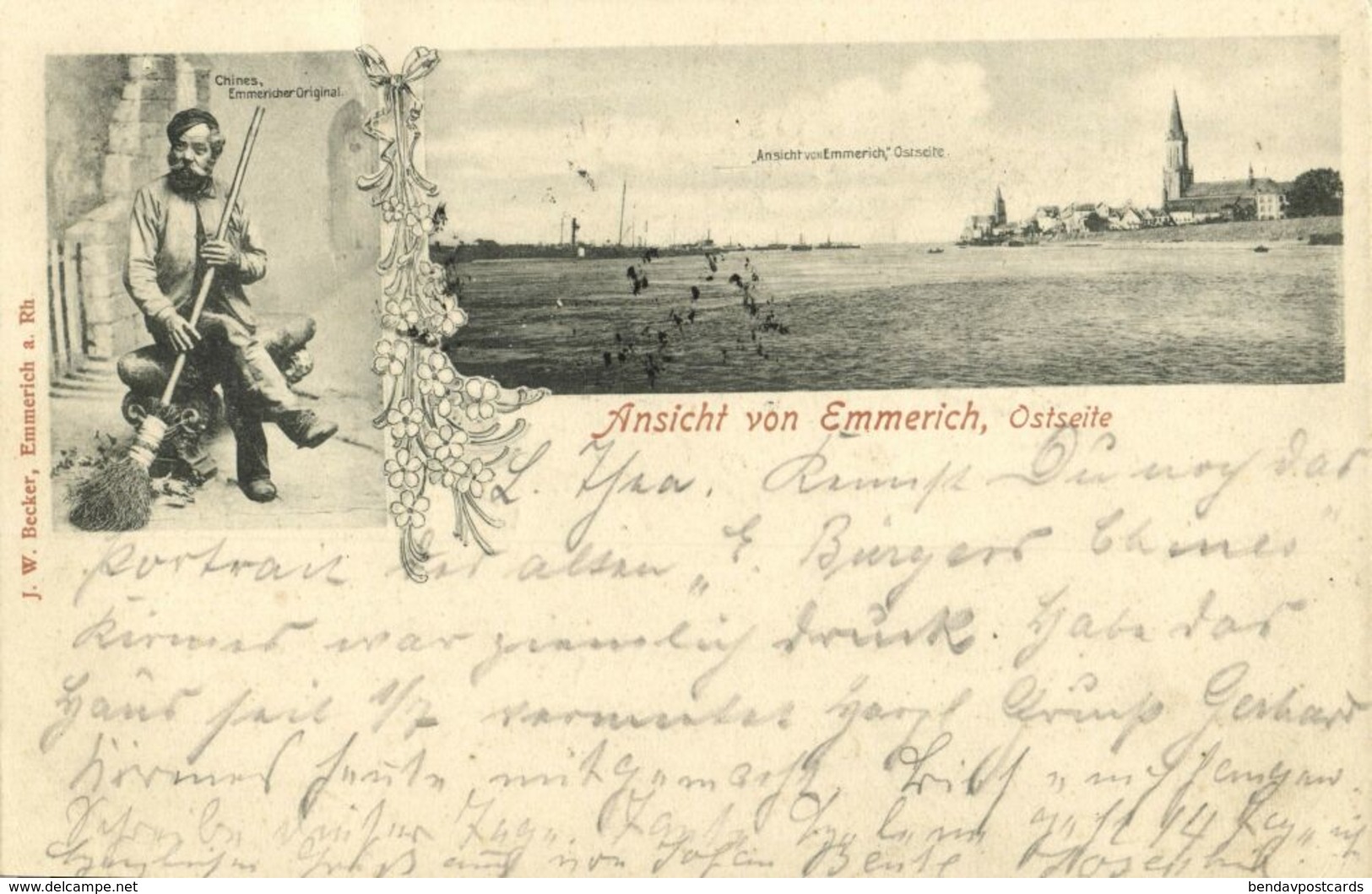 EMMERICH Am Rhein, Chines, Panorama Ostseite (1901) AK - Emmerich