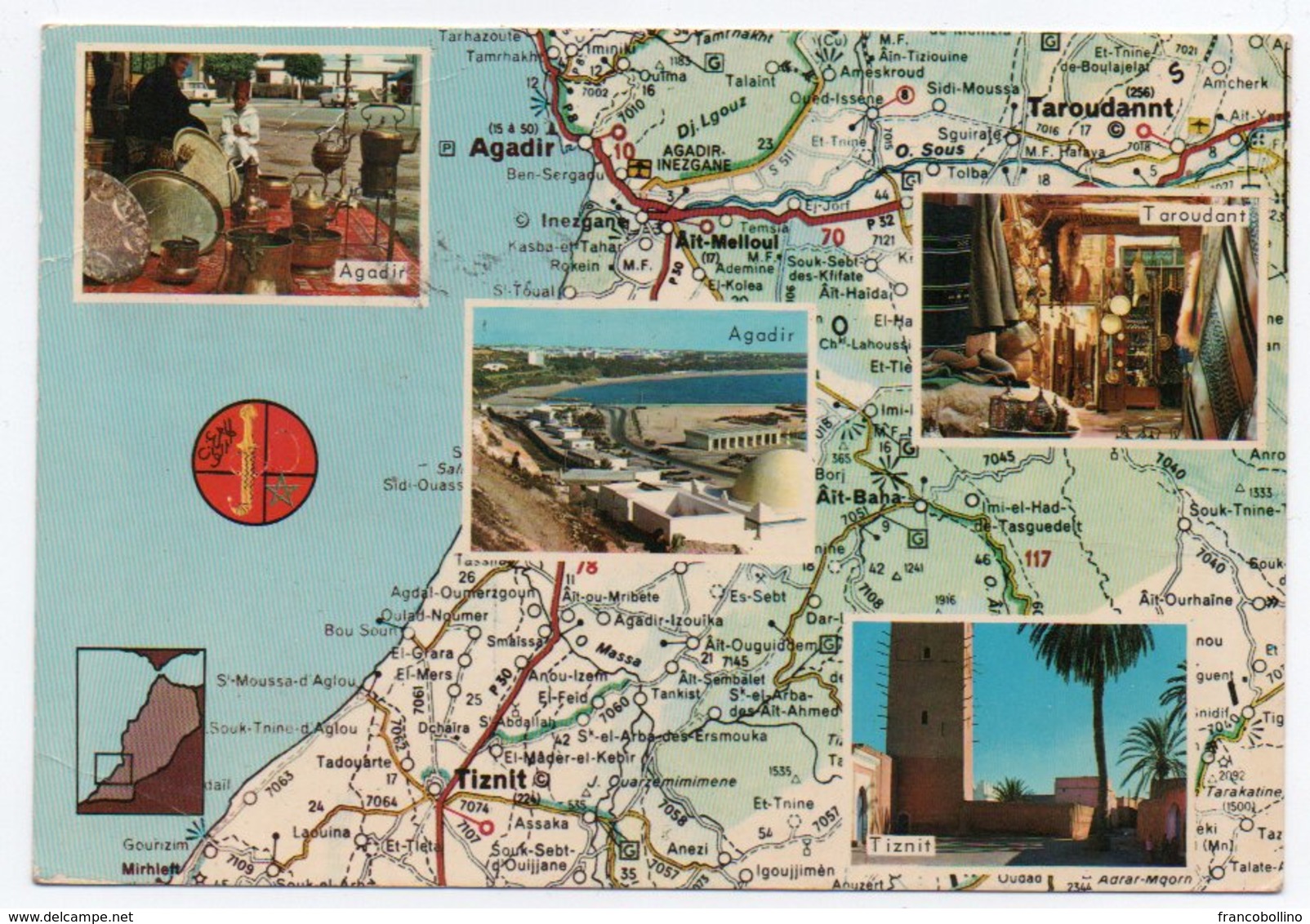 MAROC - MAP/D'APRES CARTE MICHELIN N.169 / AGADIR / TAROUDANT / TIZNIT - Altri & Non Classificati