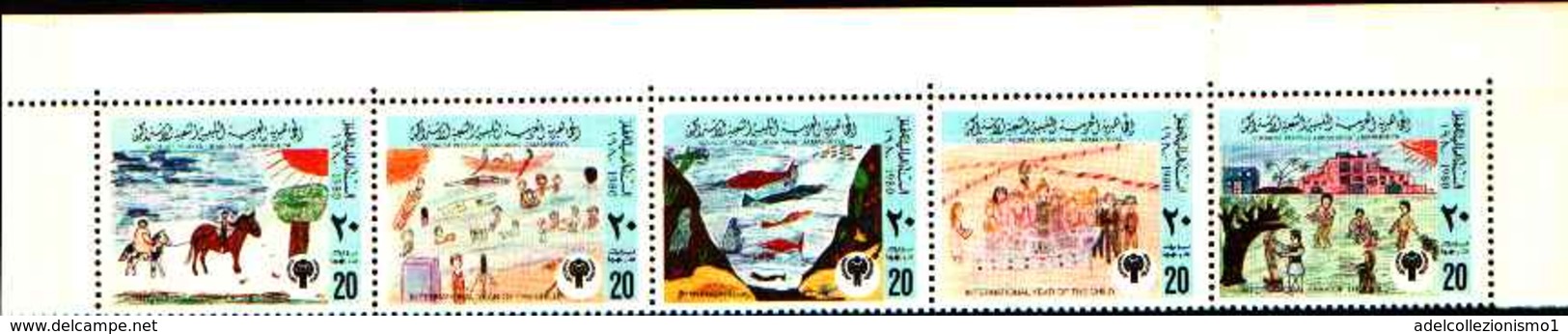 71999 ) LOTTO FRANCOBOLLI DELLA LIBIA - MNH**ANNO INTERN. DEL FANCIULLO 1979-1980 - Libië