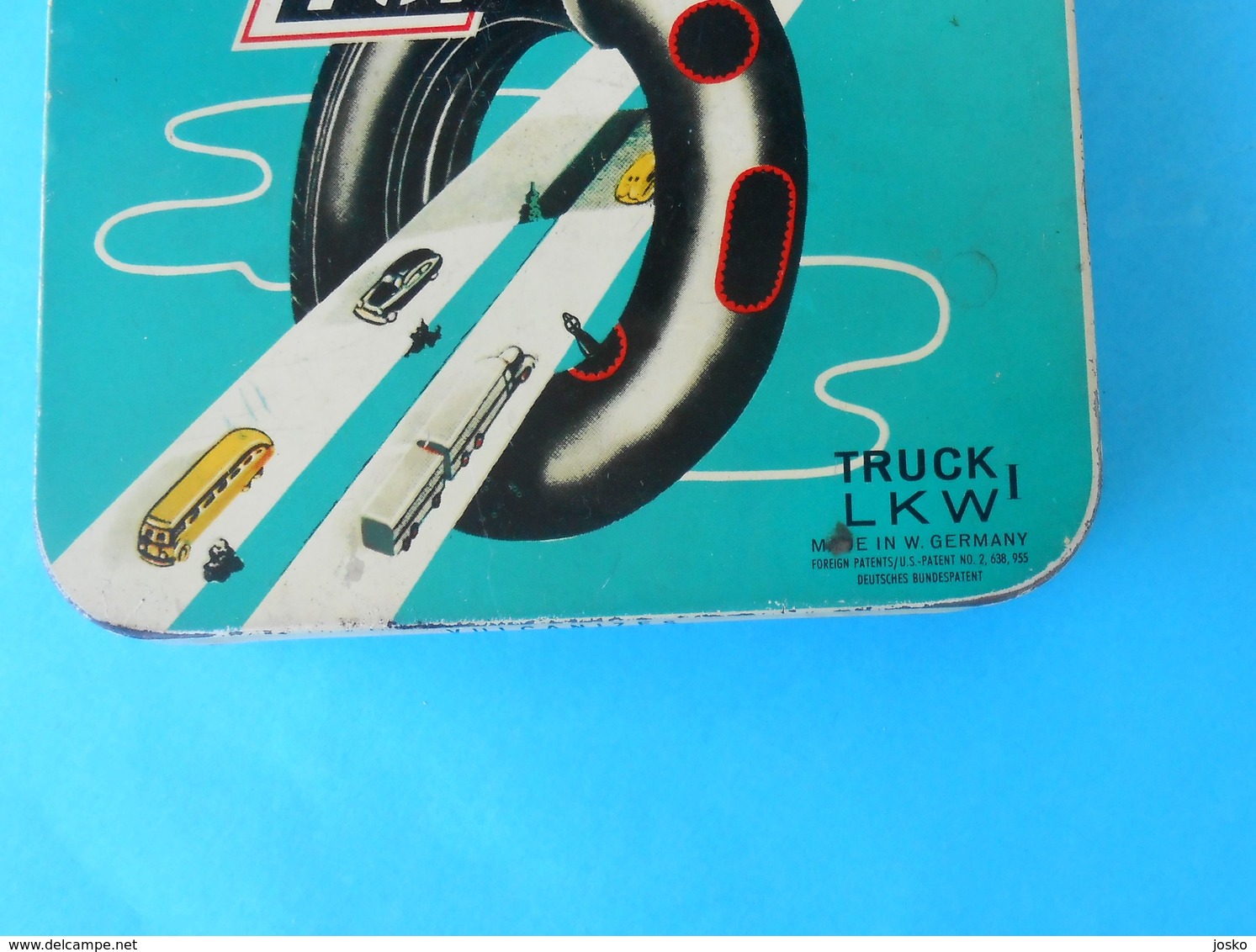 Trucks - REMA TIP-TOP ... vintage empty tin box of tire repair set * Made in Germany ** EXCELLENT ** truck LKW