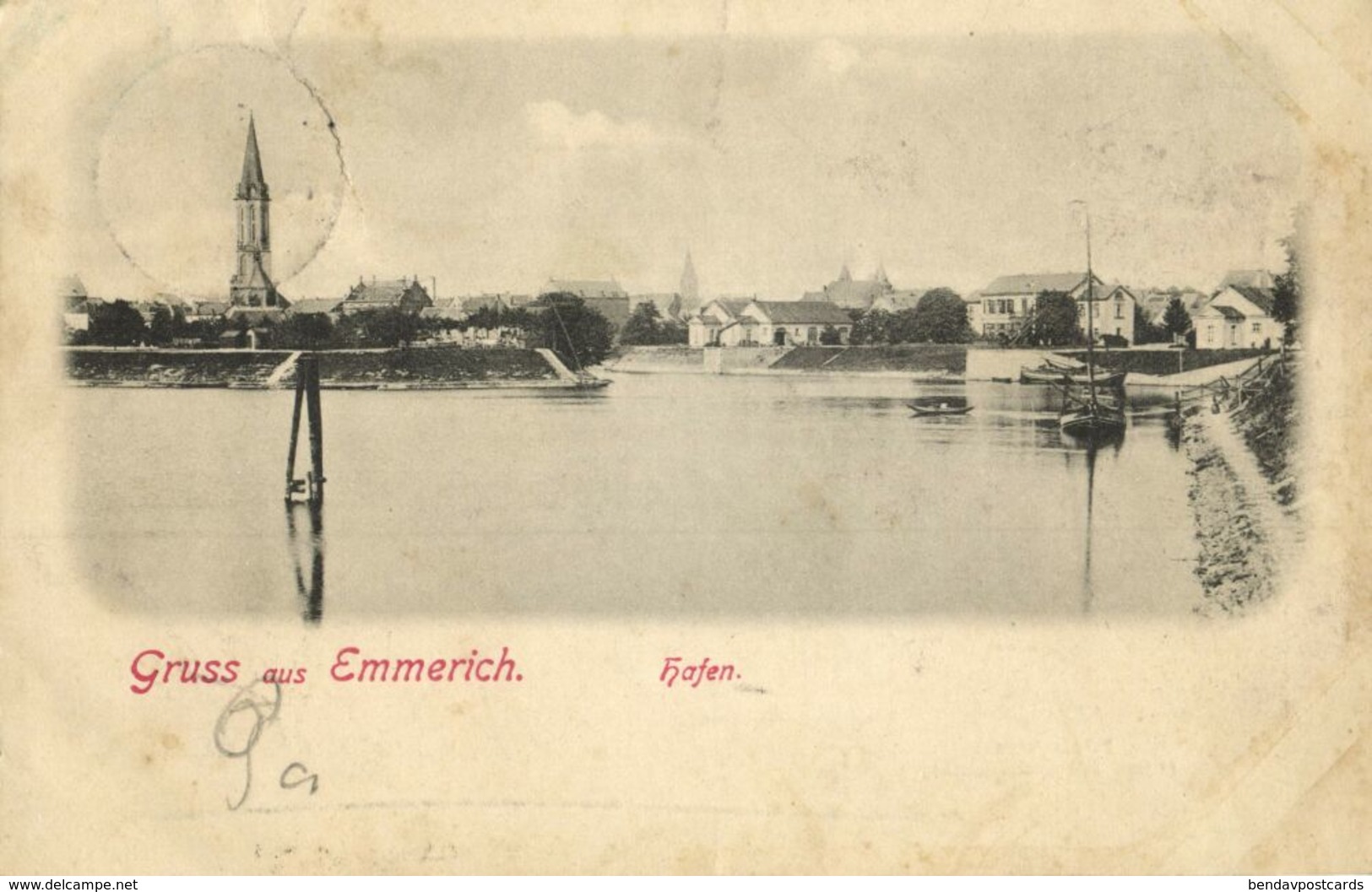 EMMERICH An Rhein, Hafen (1902) AK - Emmerich