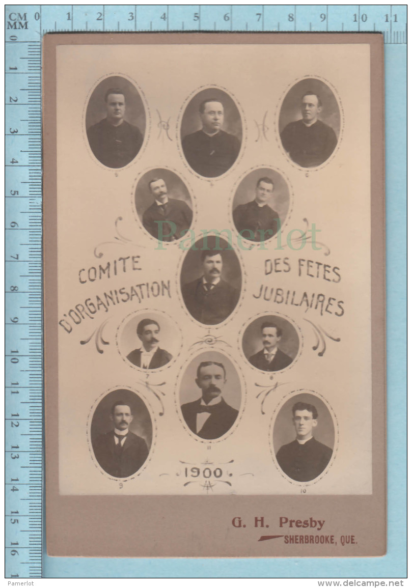 Photo CDV - Comité D'organisation Des Fetes Jubilaires Du 19 Au 21 Juin 1900 - Seminaire St-Charles Sherbrooke Quebec - Non Classés