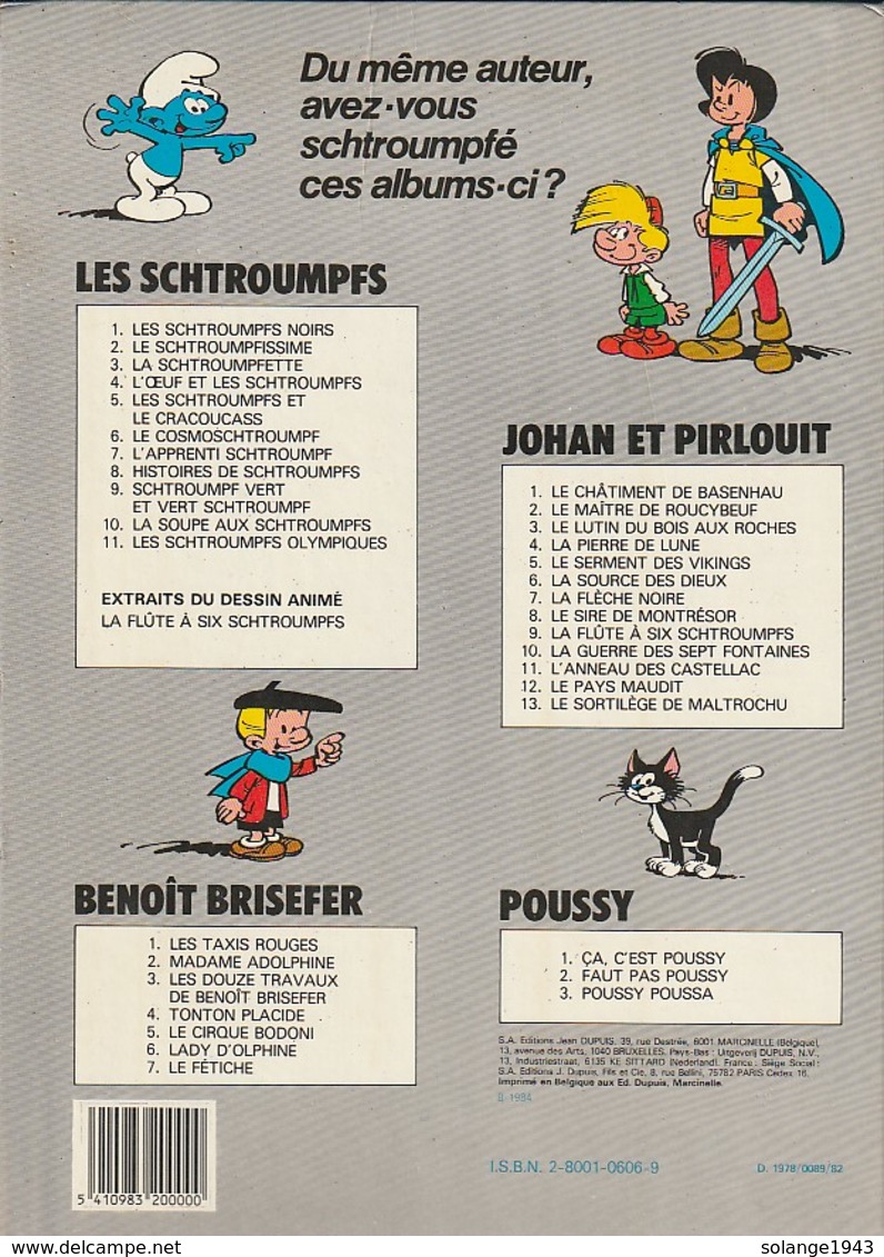 Benoit Brisefer  Tome 7 : LE FETICHE   ...EDIT 1978   (TB  état) 350 Gr - Benoît Brisefer