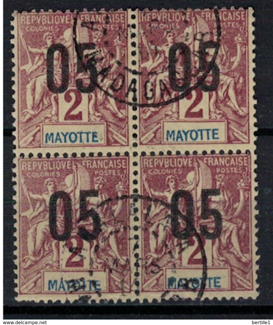 MAYOTTE          N°  YVERT    21 X 4  ( 1 )     OBLITERE       ( O   2/10 ) - Usati