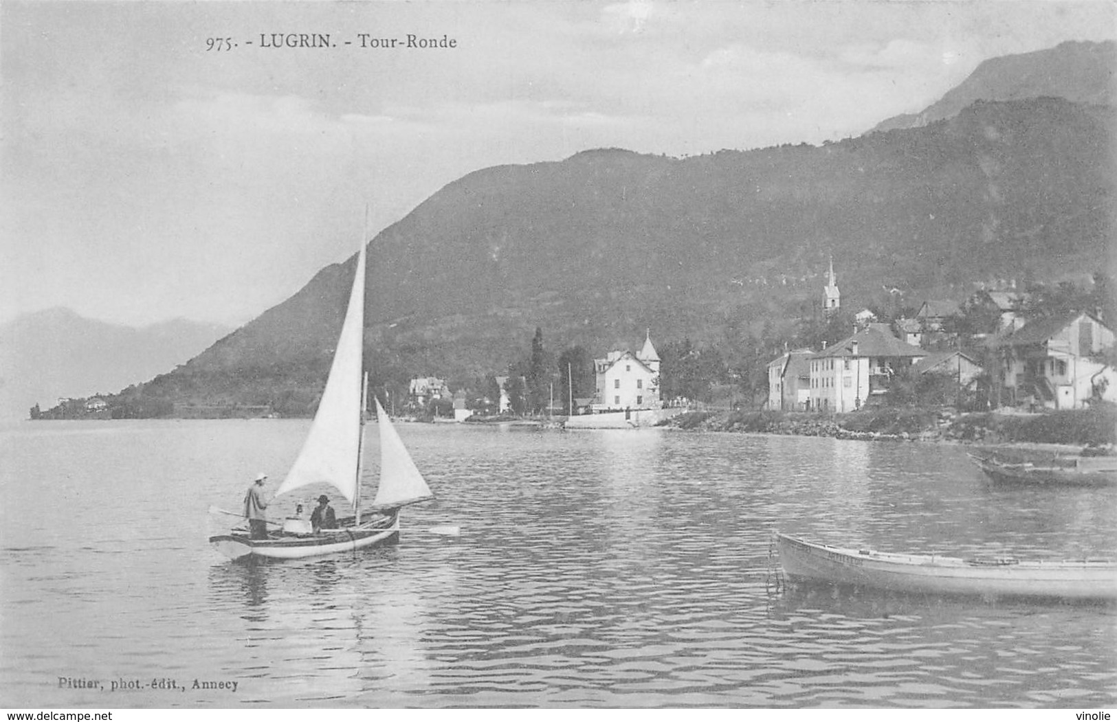 P-jmt2-18-5136 : LUGRIN. BATEAU SUR LE LAC. - Lugrin