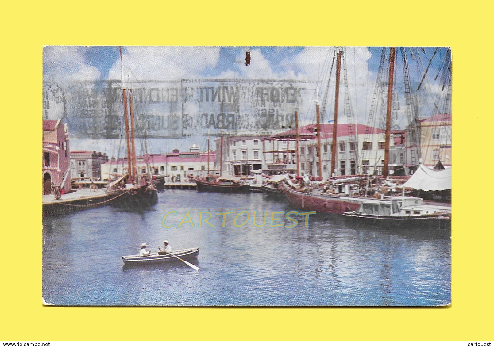 Barbados BWI 1962  Harbor Postcard - Barbades