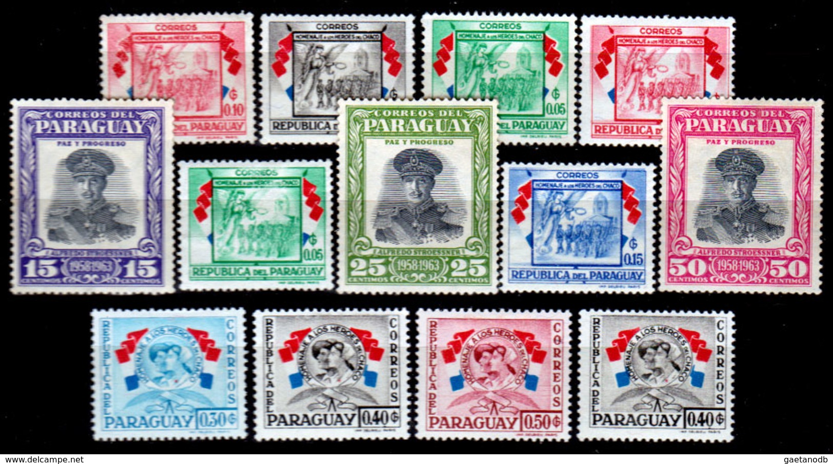 Paraguay-0032 - Emissione 1952-1955 (++/+) MNH/LH - Senza Difetti Occulti. - Paraguay