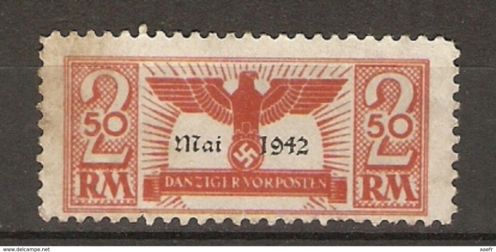 Allemagne Dantzig 1942  - Vignette Danziger Vorposten 2,50 RM - Autres & Non Classés