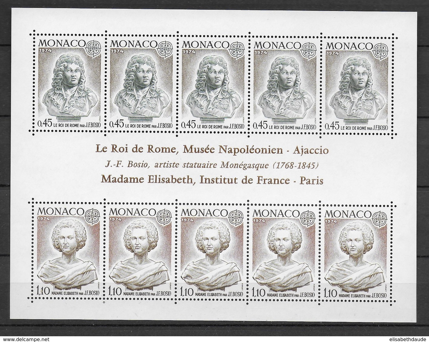 1974 - EUROPA - ANNEE COMPLETE ** - COTE YVERT = 207 EURO - SCULPTURES - 49 TIMBRES + 1 BLOC - 2 SCANS - Años Completos