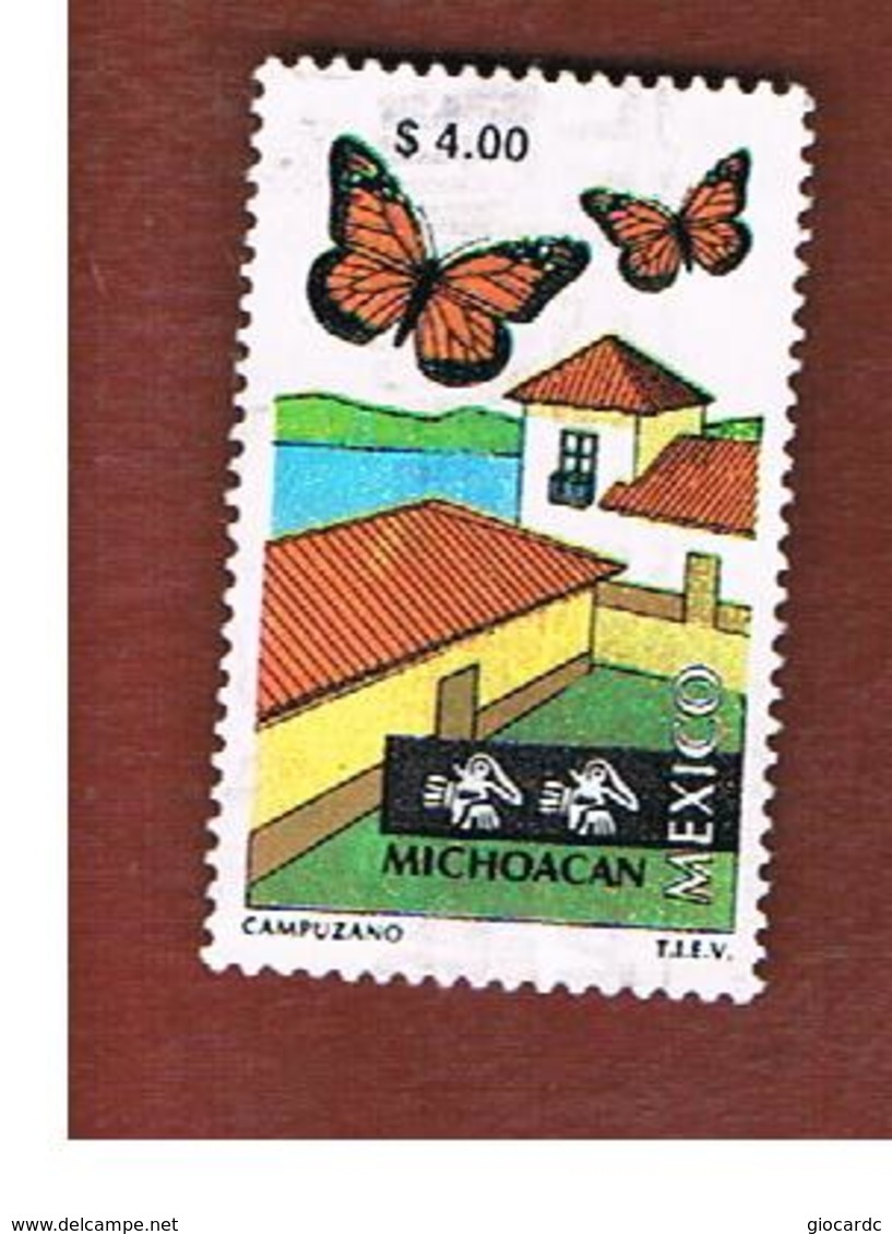 MESSICO (MEXICO) -  SG 2422  - 1997  TOURISM: MICHOACAN, BUTTERFLIES                    -  USED° - Messico