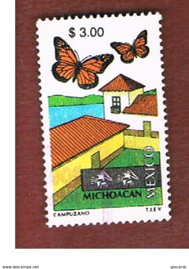 MESSICO (MEXICO) -  MI 2914  -   2001    TOURISM: MICHOACAN, BUTTERFLIES                 -  USED° - Messico