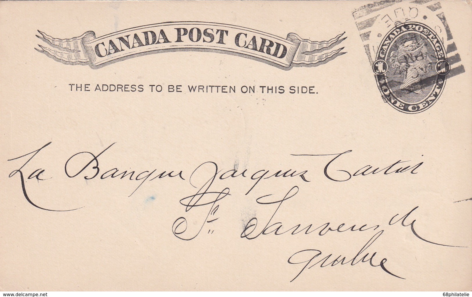 CANADA 1895 ENTIER POSTAL CARTE - 1860-1899 Regering Van Victoria