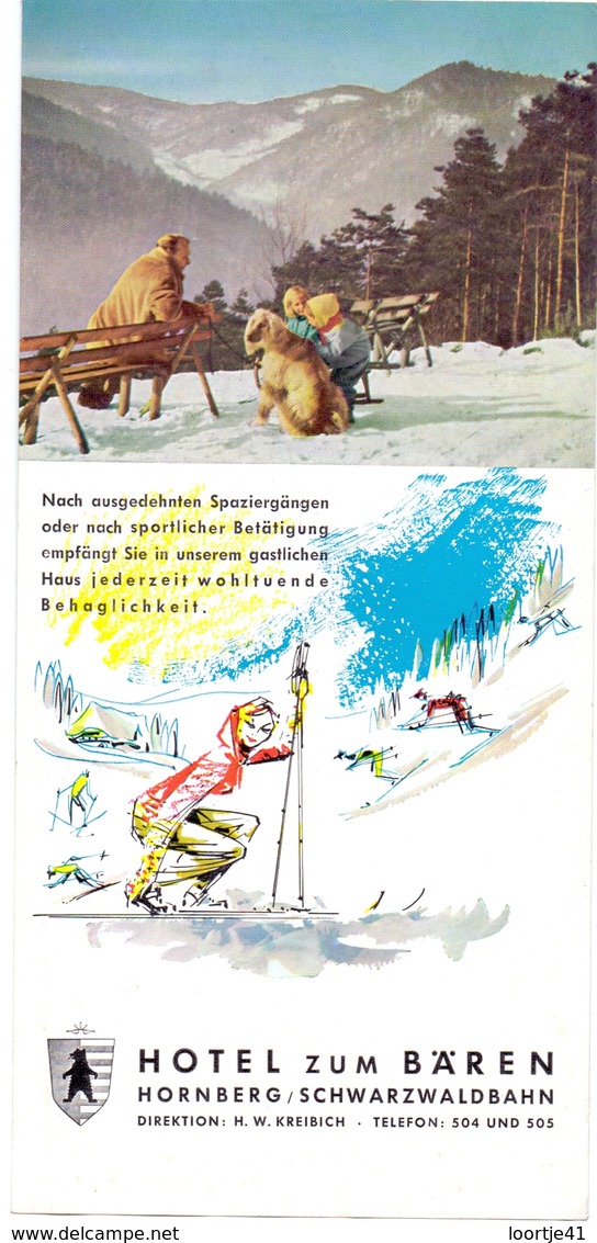 Brochure Dépliant Faltblatt Toerisme Tourisme - Hotel Zum Bären - Hornberg Schwarzwaldbahn - Dépliants Turistici