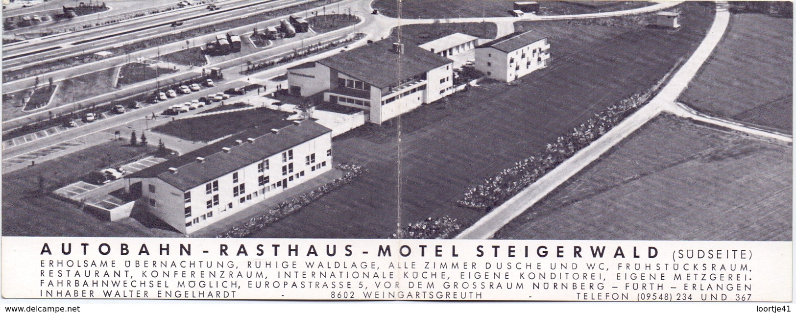 Visitekaartje - Carte Visite - Autobahn Rasthaus Motel Steigerwald - Weingartsgreuth - Cartes De Visite