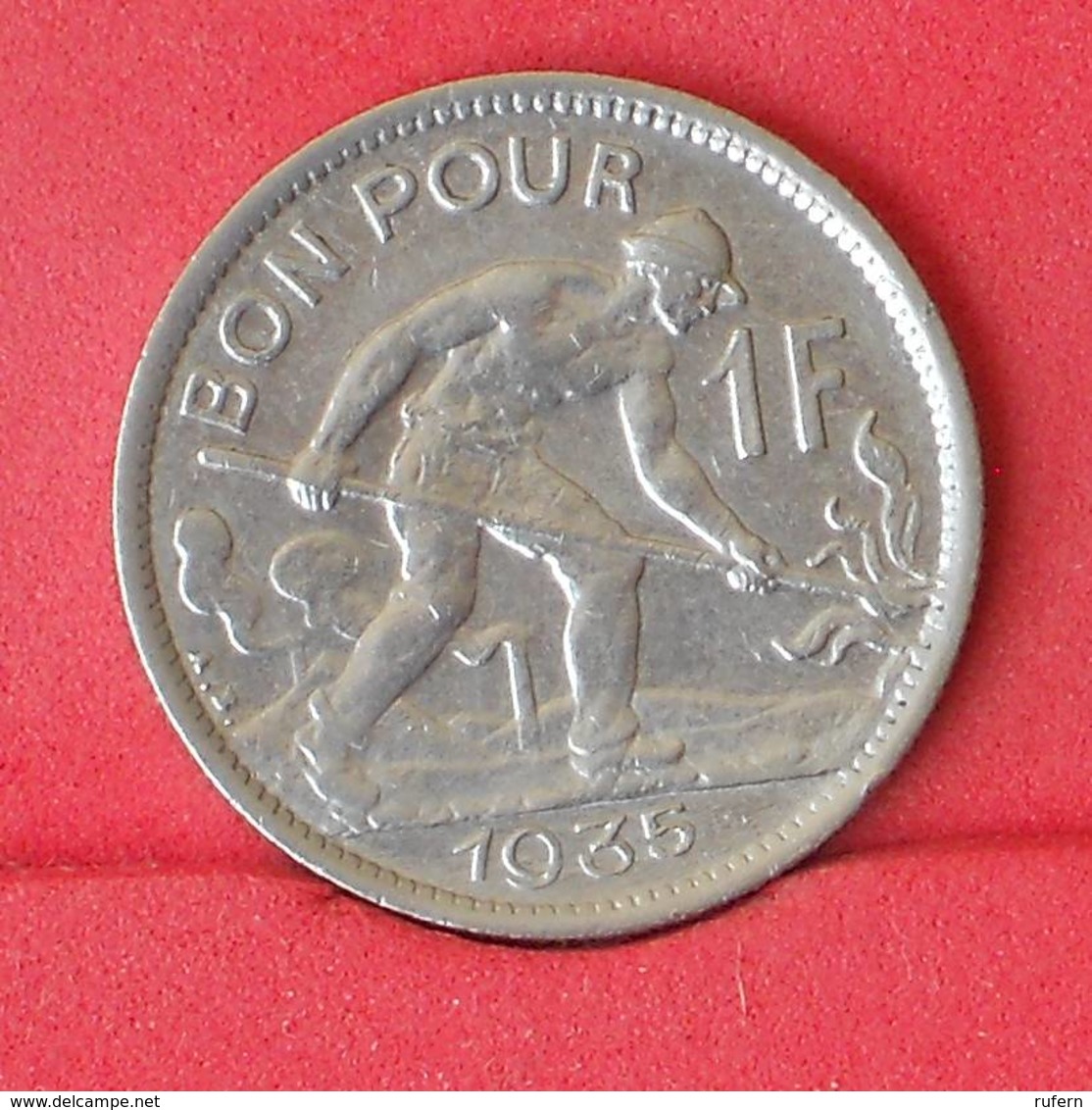 LUXEMBOURG 1 FRANC 1935 -    KM# 35 - (Nº25087) - Luxembourg