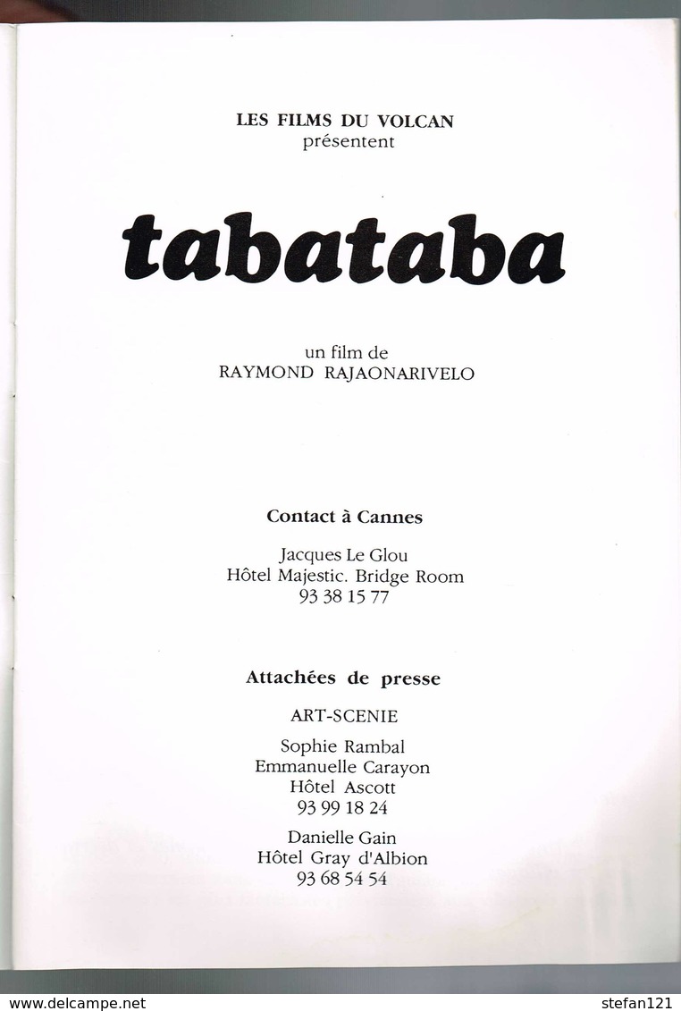 Tabataba - 1988 - 12 Pages 21,2 X 15 Cm - Cine