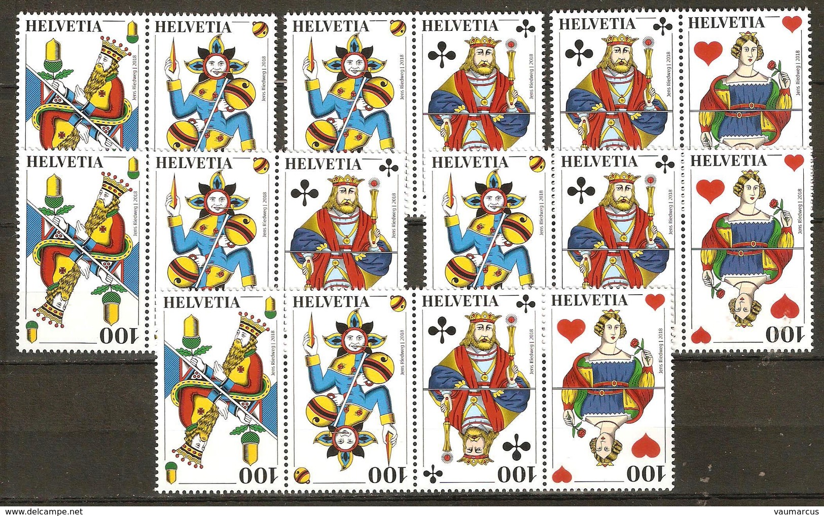 Zu Z 266-271 JEU DE CARTES JASS ** / MNH - Se-Tenant