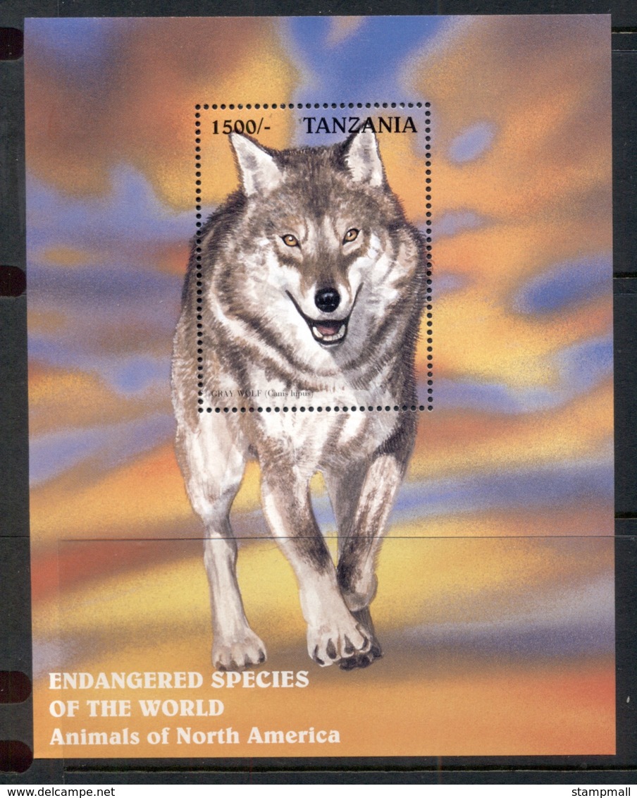 Tanzania 1997 Endangered Species , Grey Wolf MS MUH - Swaziland (1968-...)
