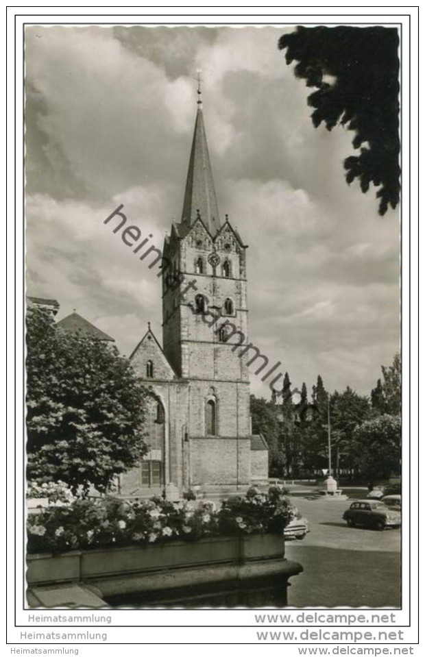 Herford - Münsterturm Mit Rathaustreppe - Foto-AK 50er Jahre - Herford