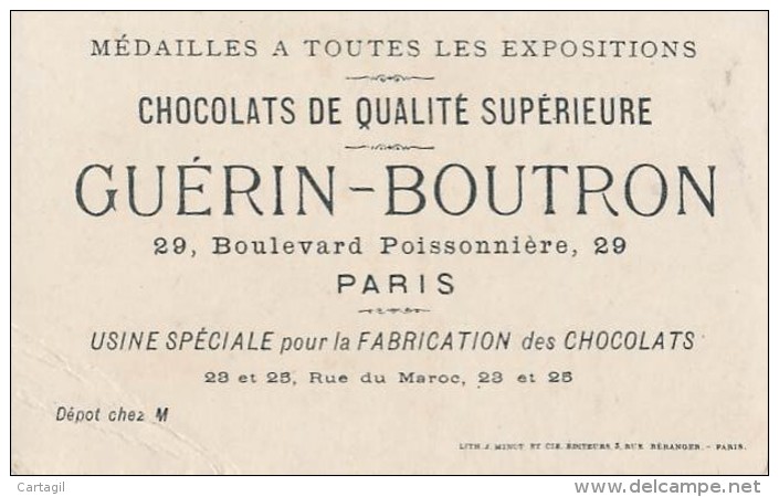 AC - B3370--chromo  Chocolats Guérin Boutron Paris   ( Détails, état...2scans) - Autres & Non Classés