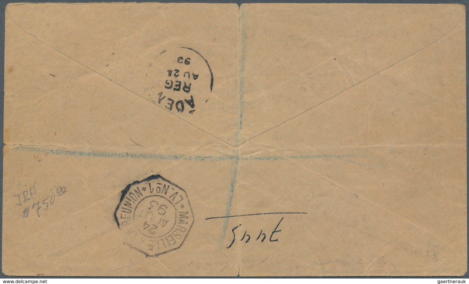 Aden: 1893, Registered Telegram Envelope From "Eastern Telegraph Company" At ADEN To The Govenor Of - Aden (1854-1963)